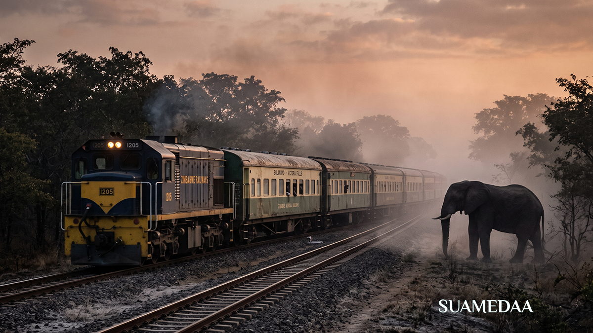 Zimbabwe-moving-through-mopane-woodland-at-dawn,